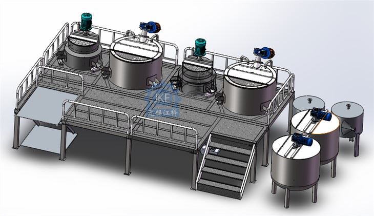 Mixing Tank With Agitator